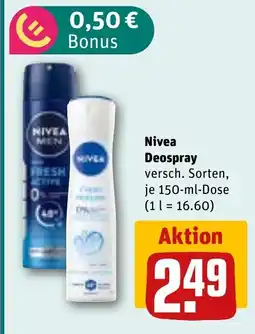 REWE DE NIVEA Deospray tilbud