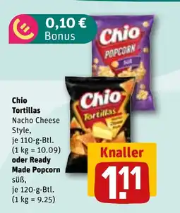 REWE DE Chio Tortillas oder Ready Made Popcorn tilbud