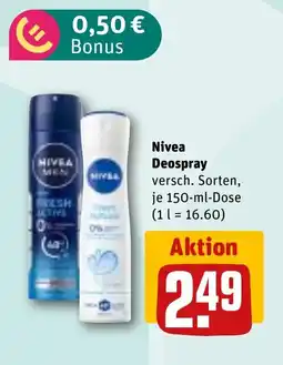 REWE DE NIVEA Deospray tilbud