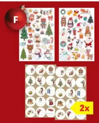 Lidl Sæt med juleklistermærker tilbud