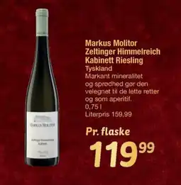 Fakta Tyskland Markus Molitor Zeltinger Himmelreich Kabinett Riesling tilbud