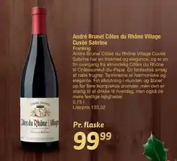 Fakta Tyskland André Brunel Côtes du Rhône Village Cuvée Sabrine tilbud