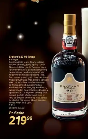 Fakta Tyskland Graham's 20 YO Tawny Portugal tilbud