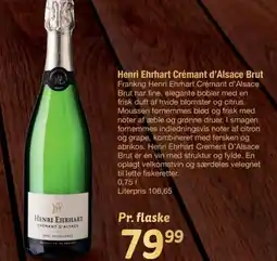 Fakta Tyskland Henri Ehrhart Crémant d'Alsace Brut tilbud