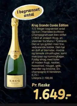 Fakta Tyskland Krug Grande Cuvée Édition tilbud