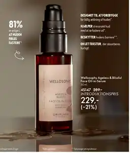 Oriflame Wellosophy Ageless & Blissful Face Oil-in-Serum tilbud