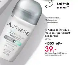 Oriflame Activelle Invisible Fresh anti-perspirant deodorant tilbud
