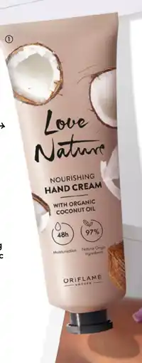Oriflame Love Nature Nourishing Hand Cream with Organic Coconut Oil tilbud