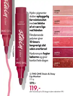 Oriflame THE ONE Stain & Stay Lip Marker tilbud