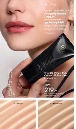 Oriflame Giordani Gold CC Cream SPF 30+ UVA Protection tilbud