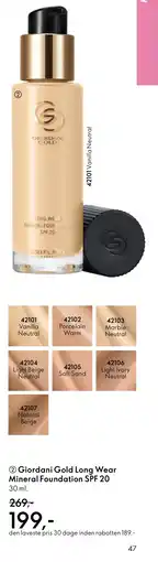 Oriflame Giordani Gold Long Wear Mineral Foundation SPF 20 tilbud
