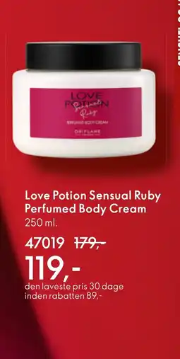 Oriflame Love Potion Sensual Ruby Perfumed Body Cream tilbud