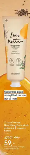 Oriflame Love Nature Nourishing Face Mask with chia & organic honey tilbud