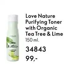 Oriflame Love Nature Purifying Toner with Organic Tea Tree & Lime tilbud