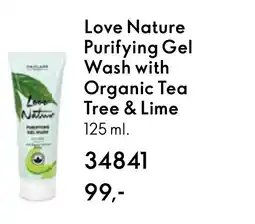 Oriflame Love Nature Purifying Gel Wash with Organic Tea Tree & Lime tilbud