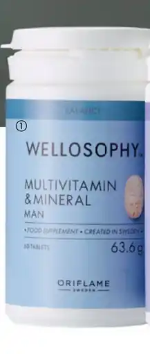 Oriflame Wellosophy Multivitamin & Mineral Man tilbud