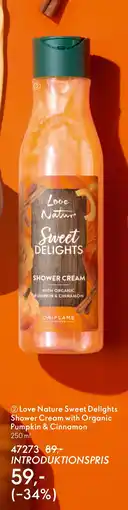 Oriflame Love Nature Sweet Delights Shower Cream with Organic Pumpkin & Cinnamon tilbud