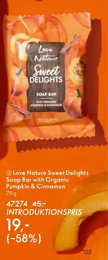 Oriflame Love Nature Sweet Delights Soap Bar with Organic Pumpkin & Cinnamon tilbud