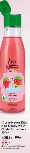 Oriflame Love Nature Kids Hair & Body Wash Playful Strawberry tilbud