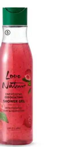 Oriflame Love Nature Energising Exfoliating Shower Gel with Organic Mint & Raspberry tilbud