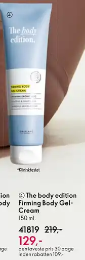 Oriflame The body edition Firming Body Gel- Cream tilbud
