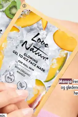 Oriflame Love Nature Glowing Gel to Ice Face Mask with Organic Mango tilbud