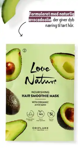 Oriflame Love Nature Nourishing Hair Smoothie Mask with Organic Avocado tilbud