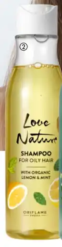 Oriflame Love Nature Shampoo For Oily Hair with Organic Lemon & Mint tilbud