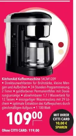 Citti KitchenAid Kaffeemaschine 5KCM1209 tilbud