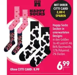 Citti Happy Socks Socken in unerwarteten Designs tilbud