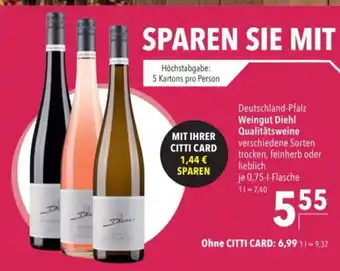 Citti Deutschland-Pfalz Weingut Diehl Qualitätsweine tilbud