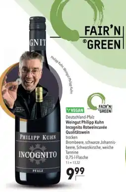 Citti YVEGAN Deutschland-Pfalz Weingut Philipp Kuhn Incognito Rotweincuvée Qualitätswein tilbud