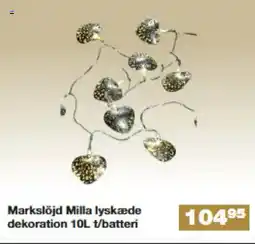 Bauhaus Markslöjd Milla lyskæde dekoration 10L t/batteri tilbud