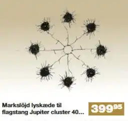 Bauhaus Markslöjd lyskæde til flagstang Jupiter cluster 40 tilbud
