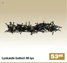 Bauhaus Lyskæde batteri 80 lys tilbud
