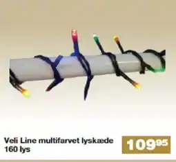 Bauhaus Veli Line multifarvet lyskæde 160 lys tilbud