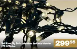 Bauhaus Veli Line Big Bulb udendørs lyskæde cluster 200 LED tilbud