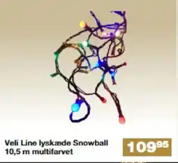 Bauhaus Veli Line lyskæde Snowball 10,5 m multifarvet tilbud