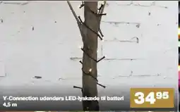 Bauhaus Y-Connection udendørs LED-lyskæde til batteri tilbud