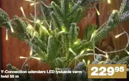 Bauhaus Y-Connection udendørs LED lyskæde varm hvid tilbud