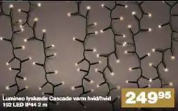 Bauhaus 22995 Lumineo lyskæde Cascade varm hvid/hvid 192 LED IP44 tilbud