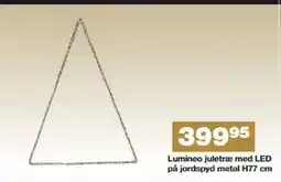 Bauhaus Lumineo juletræ med LED på jordspyd metal H77 cm tilbud