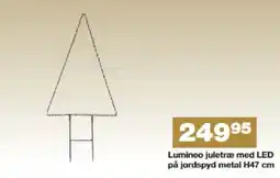 Bauhaus Lumineo juletræ med LED på jordspyd metal H47 cm tilbud