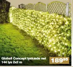 Bauhaus Globall Concept lyskæde net 144 lys tilbud