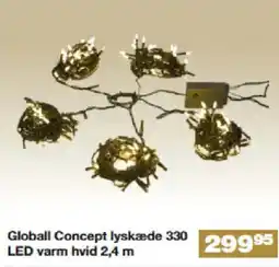 Bauhaus Globall Concept lyskæde 330 LED varm hvid tilbud