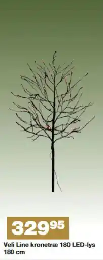 Bauhaus Veli Line kronetræ 180 LED-lys tilbud