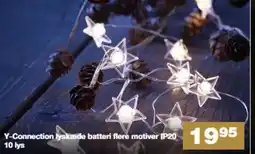 Bauhaus Y-Connection lyskæde batteri flere motiver IP20 10 lys tilbud