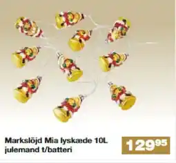 Bauhaus Markslöjd Mia lyskæde 10L julemand t/batteri tilbud