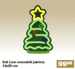 Bauhaus Veli Line neonskilt juletræ tilbud