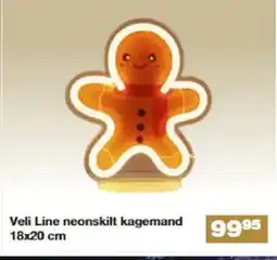 Bauhaus Veli Line neonskilt kagemand tilbud